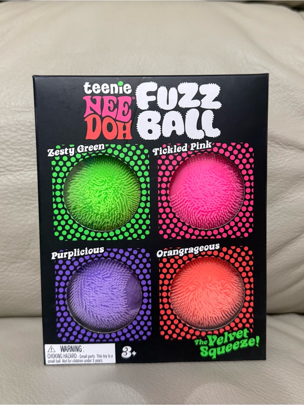 NeeDoh Teenie Fuzz Ball 4 Pack Nee Doh FuzzBall AUTHENTIC New Sealed